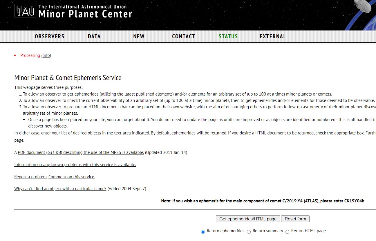 Ephemeris Service